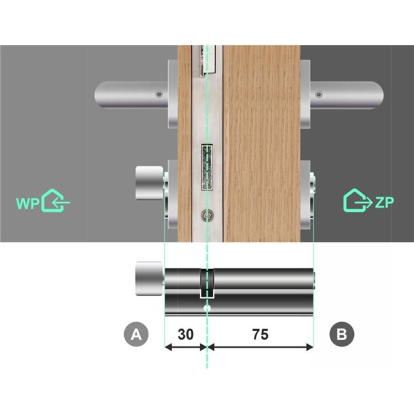 Wkładka bębenkowa 30G/75 LOB ARES + 15 kluczy