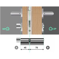 Wkładka bębenkowa 45G/70 LOB ARES + 80 kluczy
