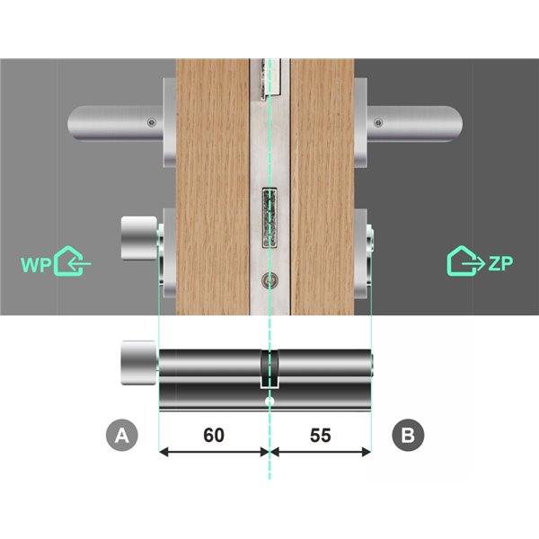 Wkładka bębenkowa 60G/55 LOB ARES + 80 kluczy