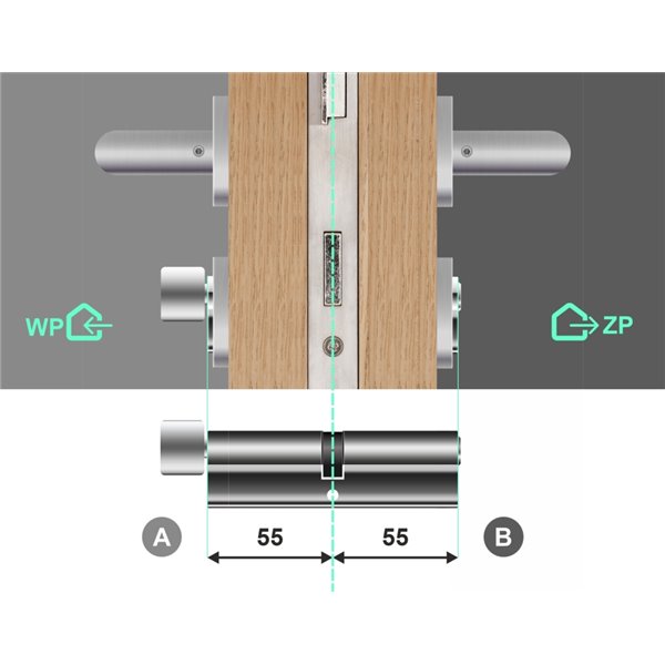 Wkładka bębenkowa 55G/55 LOB ARES + 80 kluczy
