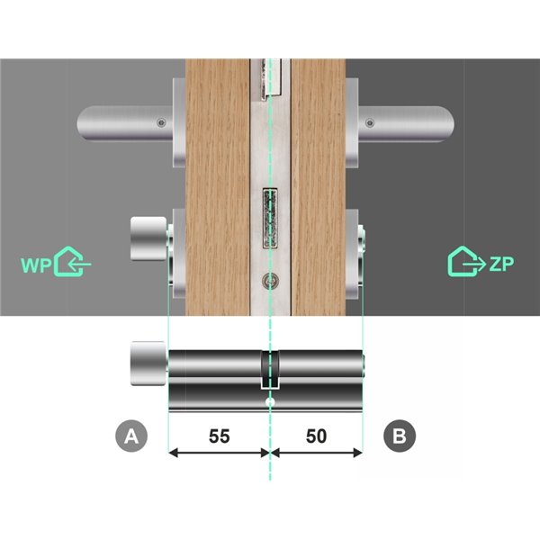 Wkładka bębenkowa 55G/50 LOB ARES + 3 klucze