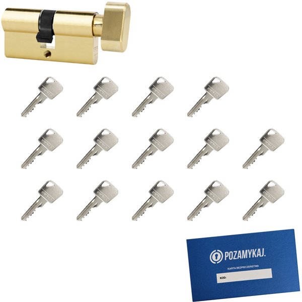 Wkładka bębenkowa 70G/45 LOB ARES + 14 kluczy