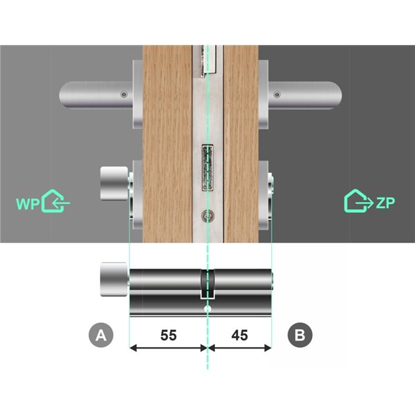 Wkładka bębenkowa 55G/45 LOB ARES + 4 klucze
