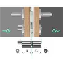 Wkładka bębenkowa 45G/45 LOB ARES + 14 kluczy