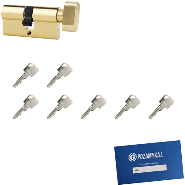 Wkładka bębenkowa 60G/40 LOB ARES + 7 kluczy