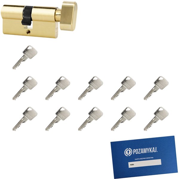 Wkładka bębenkowa 45G/40 LOB ARES + 11 kluczy