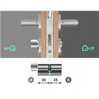 Wkładka bębenkowa 35G/35 LOB ARES + 70 kluczy