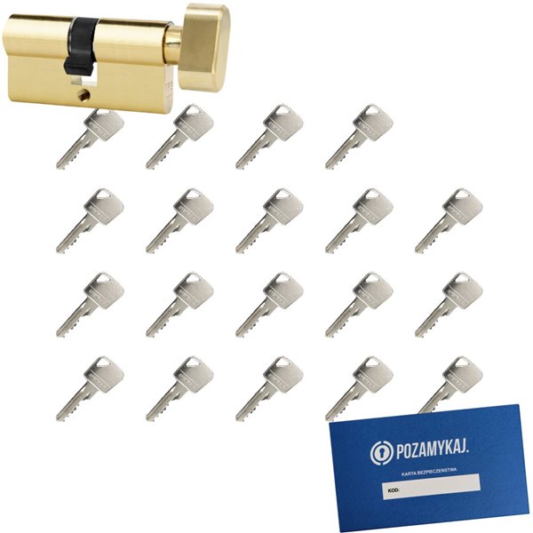 Wkładka bębenkowa 30G/35 LOB ARES + 19 kluczy