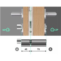 Wkładka bębenkowa 45G/75 LOB ARES + 8 kluczy
