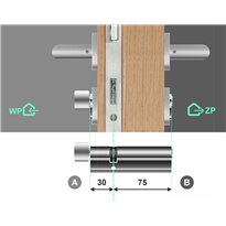 Wkładka bębenkowa 30G/75 LOB ARES + 8 kluczy