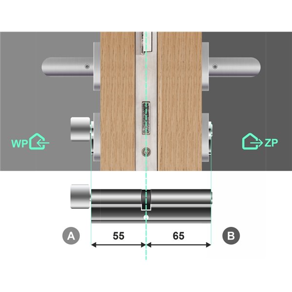Wkładka bębenkowa 55G/65 LOB ARES + 7 kluczy