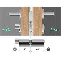 Wkładka bębenkowa 55G/65 LOB ARES + 70 kluczy