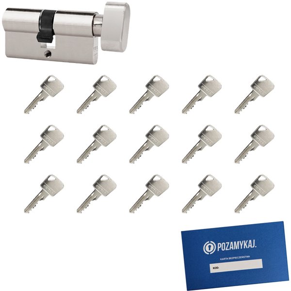 Wkładka bębenkowa 35G/65 LOB ARES + 15 kluczy