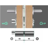 Wkładka bębenkowa 55G/60 LOB ARES + 50 kluczy
