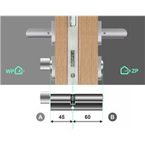 Wkładka bębenkowa 45G/60 LOB ARES + 5 kluczy