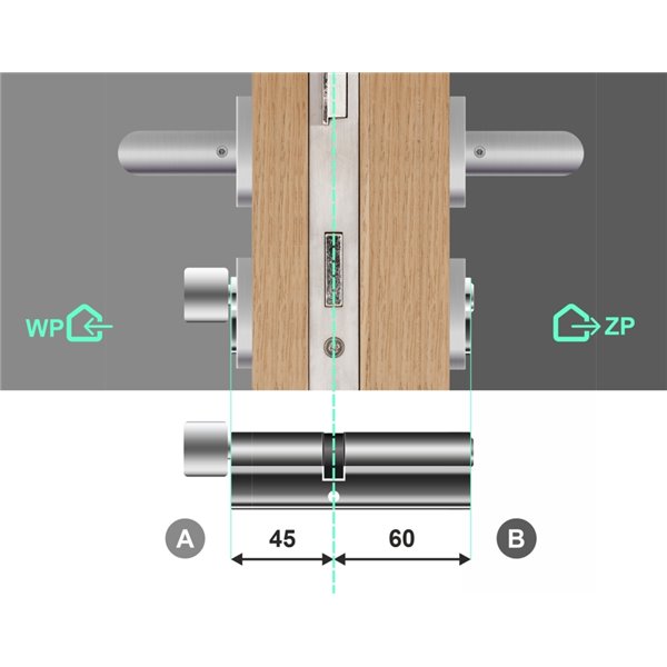 Wkładka bębenkowa 45G/60 LOB ARES + 14 kluczy