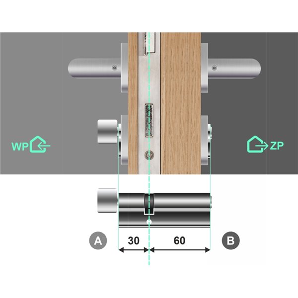 Wkładka bębenkowa 30G/60 LOB ARES + 4 klucze