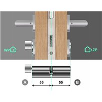 Wkładka bębenkowa 55G/55 LOB ARES + 50 kluczy