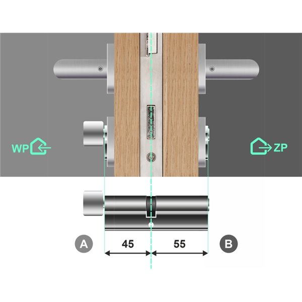 Wkładka bębenkowa 45G/55 LOB ARES + 11 kluczy