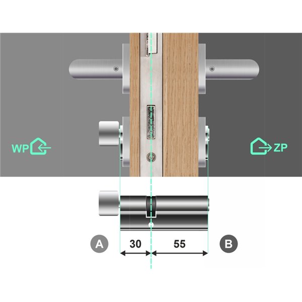 Wkładka bębenkowa 30G/55 LOB ARES + 18 kluczy
