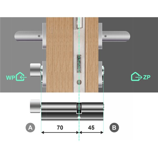 Wkładka bębenkowa 70G/45 LOB ARES + 90 kluczy