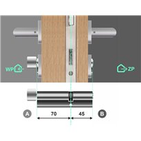 Wkładka bębenkowa 70G/45 LOB ARES + 90 kluczy