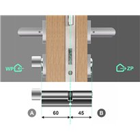 Wkładka bębenkowa 60G/45 LOB ARES + 18 kluczy
