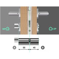 Wkładka bębenkowa 55G/45 LOB ARES + 9 kluczy