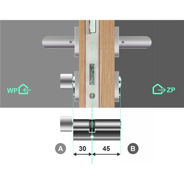 Wkładka bębenkowa 30G/45 LOB ARES + 12 kluczy