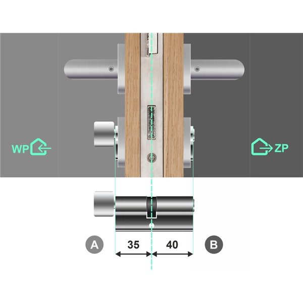 Wkładka bębenkowa 35G/40 LOB ARES + 9 kluczy