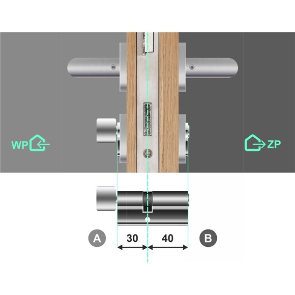 Wkładka bębenkowa 30G/40 LOB ARES + 11 kluczy