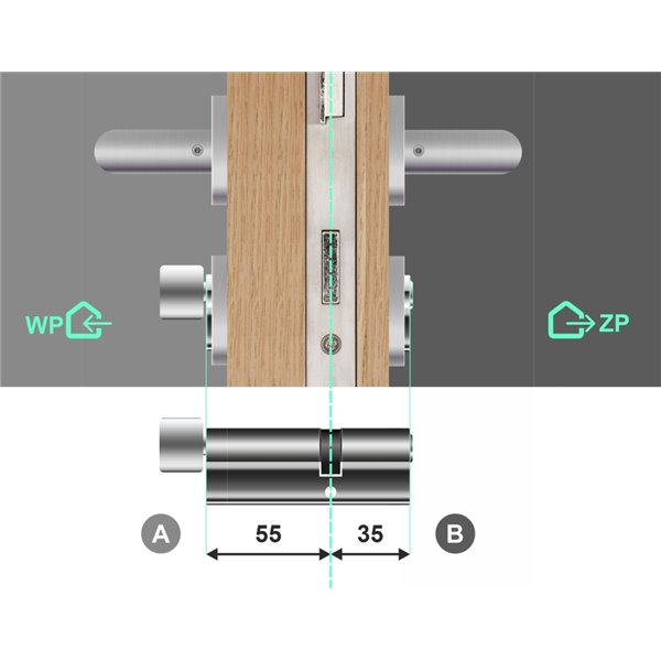 Wkładka bębenkowa 55G/35 LOB ARES + 8 kluczy