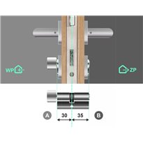 Wkładka bębenkowa 30G/35 LOB ARES + 60 kluczy