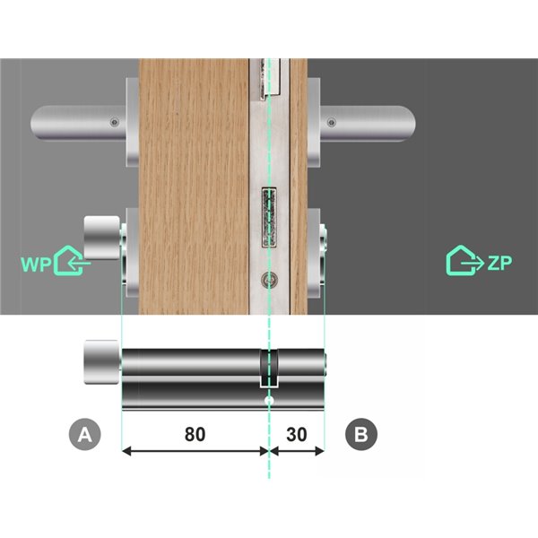 Wkładka bębenkowa 80G/30 LOB ARES + 4 klucze