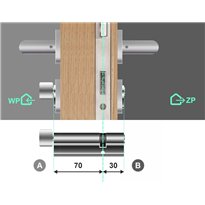 Wkładka bębenkowa 70G/30 LOB ARES + 5 kluczy
