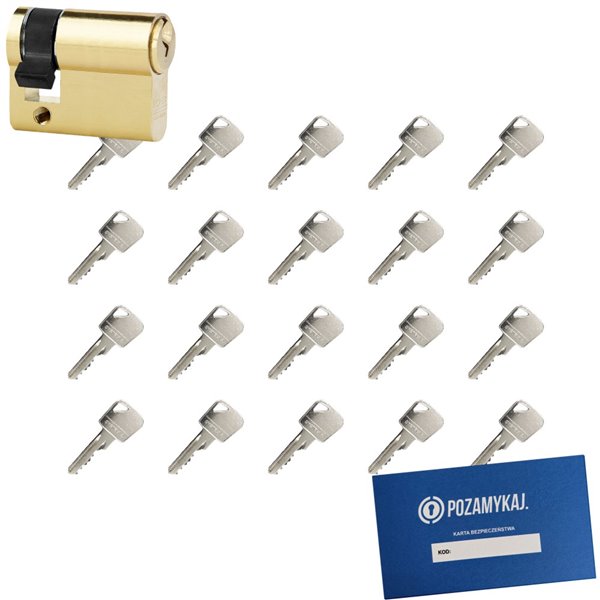 Wkładka bębenkowa LOB Ares 9/45 + 80 kluczy