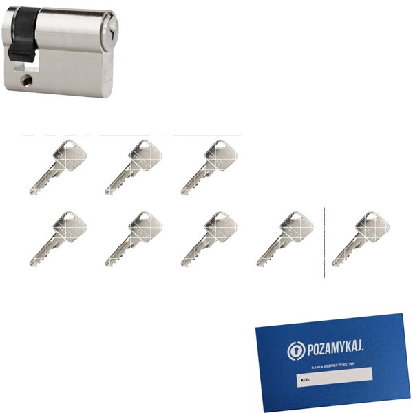 Wkładka bębenkowa LOB Ares 9/50 + 8 kluczy