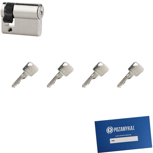 Wkładka bębenkowa LOB Ares 9/65 + 4 klucze