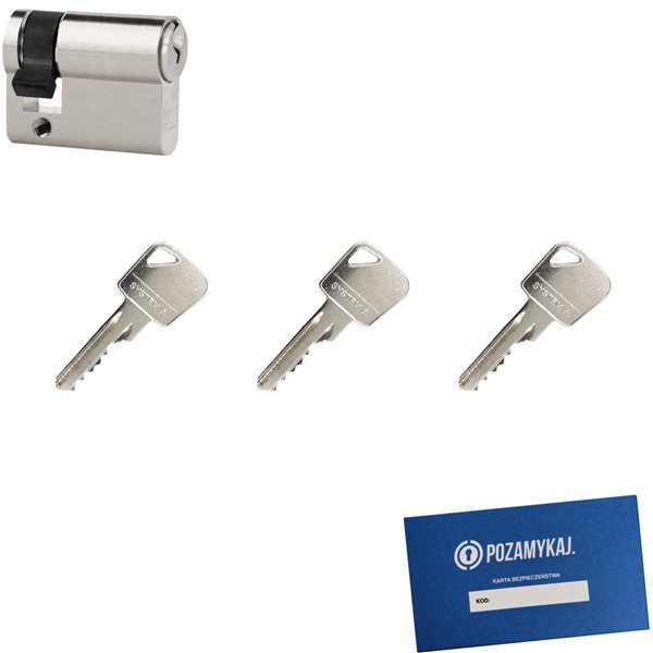 Wkładka bębenkowa LOB Ares 9/75 + 3 klucze