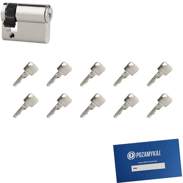 Wkładka bębenkowa LOB Ares 9/75 + 10 kluczy