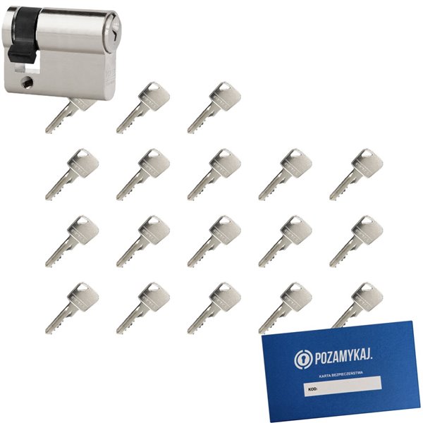 Wkładka bębenkowa LOB Ares 9/75 + 18 kluczy