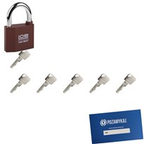 Kłódka LOB KZ60 + 6 kluczy w zestawie