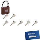 Kłódka LOB KZ60 + 7 kluczy w zestawie