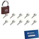 Kłódka LOB KZ60 + 10 kluczy w zestawie
