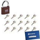 Kłódka LOB KZ60 + 16 kluczy w zestawie