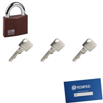 Kłódka LOB KW01 + 3 klucze w zestawie