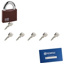 Kłódka LOB KW01 + 6 kluczy w zestawie