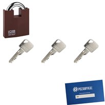 Kłódka LOB KW02 + 3 klucze w zestawie