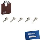 Kłódka LOB KW02 + 5 kluczy w zestawie
