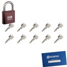 Kłódka LOB KMM5 + 10 kluczy w zestawie
